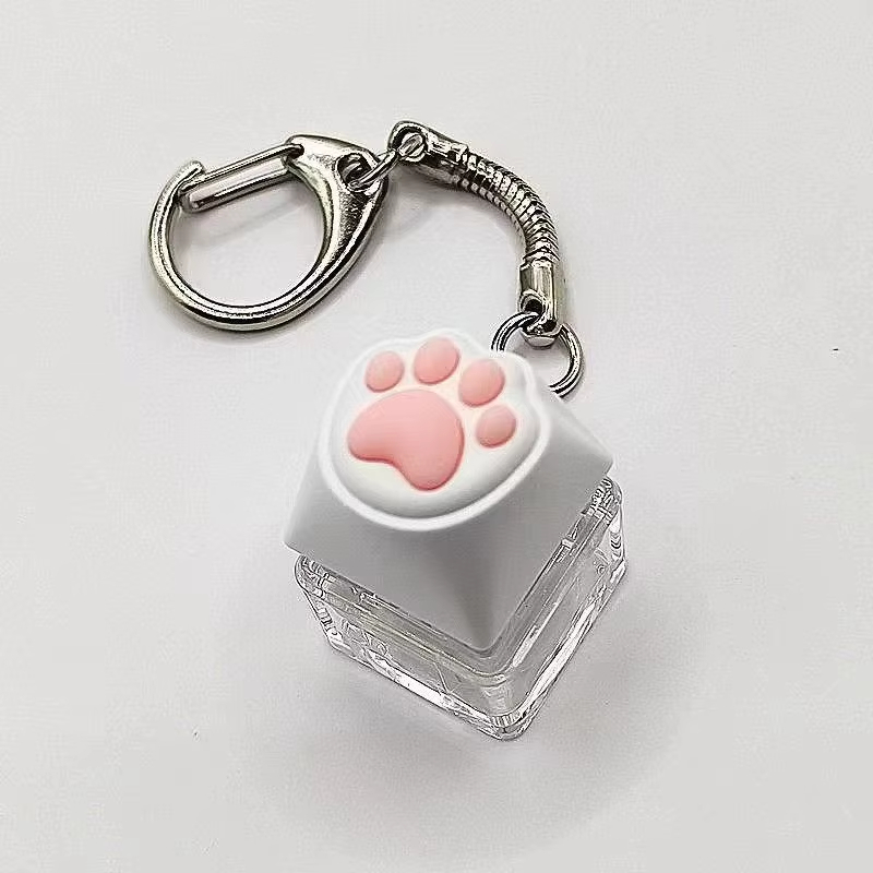 Gaming Keyboard Test - 귀여운 고양이 발톱 키체인 손가락 압력