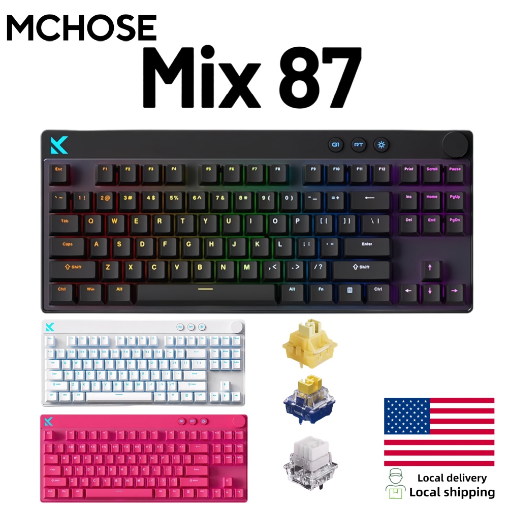 Gaming Keyboard Hot Swappable - Mchose Mix87 마그네틱 스위치 키보드 유선