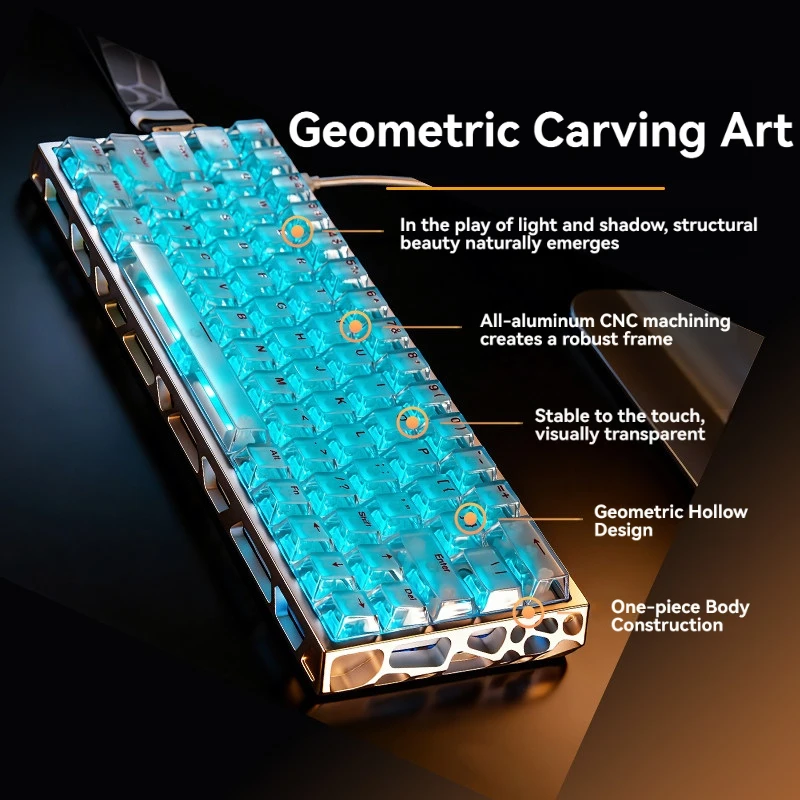 Gaming Keyboard Hot Swappable - IROK MG63 듀얼 코어 63키 마그네틱