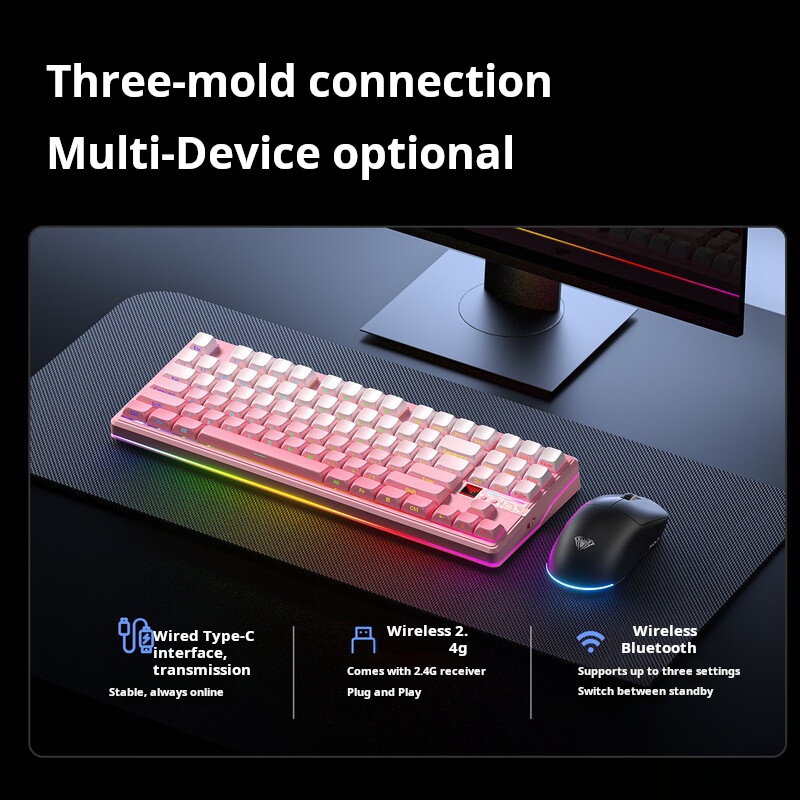 AULA F87 Pro V2 트라이 모드 87키 기계식 - Gaming Keyboard Hot Swappable 리뷰 및 가격