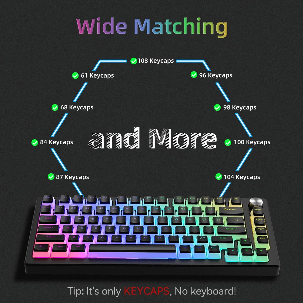 새로운 푸딩 PBT 키캡 129키 이중사출 반투명 60 - Keyboard Gaming Blue Switch 리뷰 및 가격