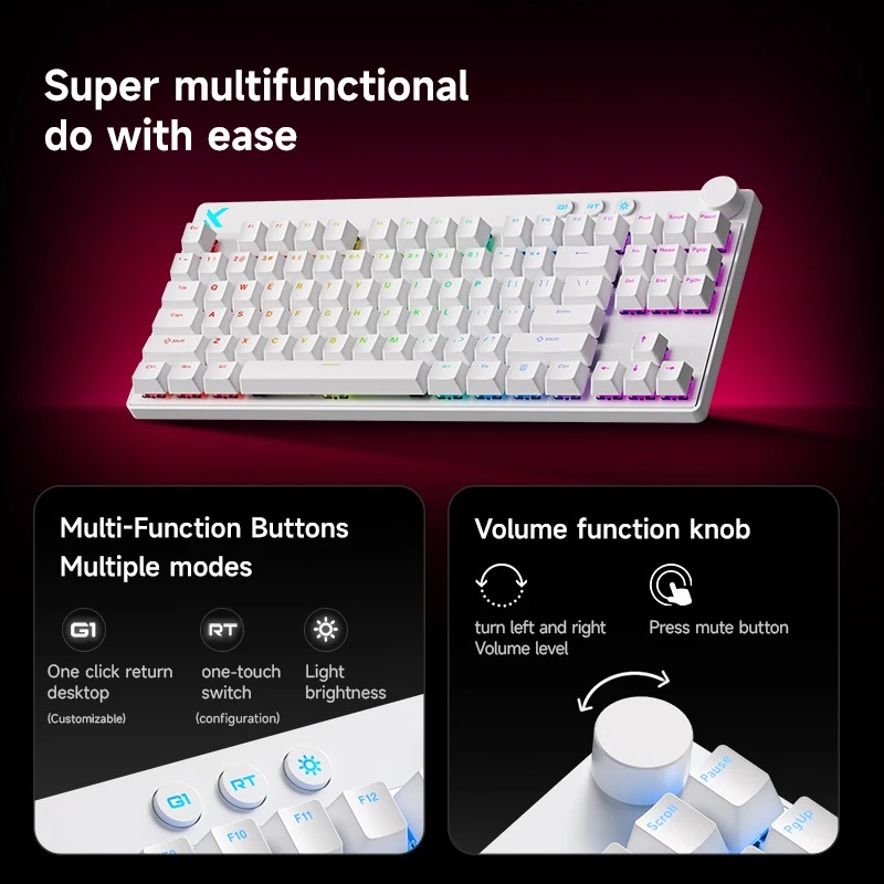 Mchose Mix87 마그네틱 스위치 키보드 유선 게 - Gaming Keyboard Hot Swappable 리뷰 및 가격