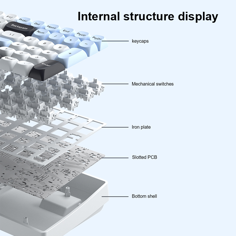 AULA S100Pro 무선 기계식 키보드, 3가지 모 - Gaming Keyboard Hot Swappable 리뷰 및 가격