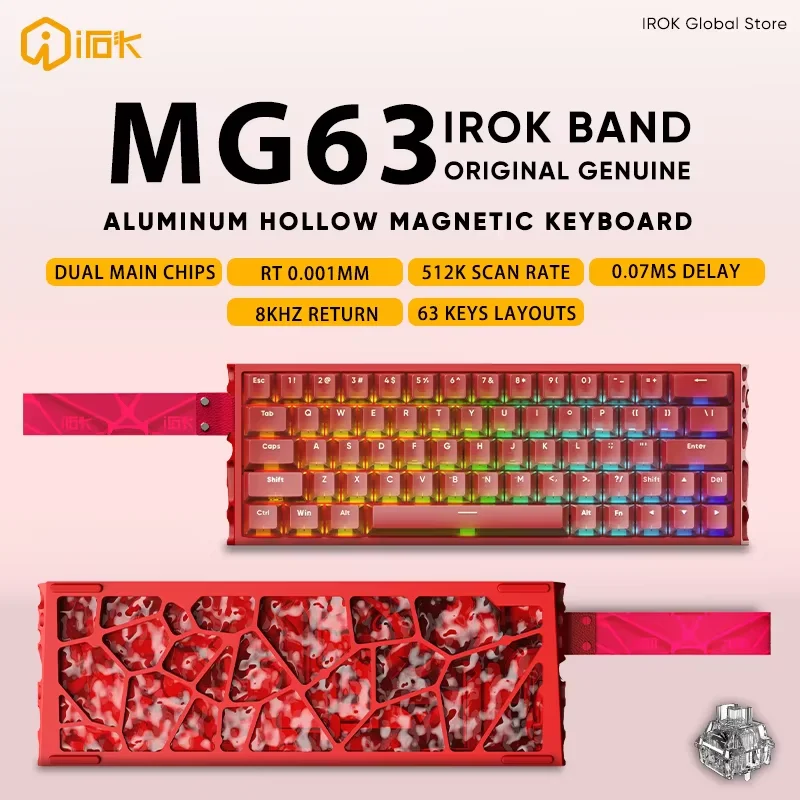 IROK MG63 듀얼 코어 63키 마그네틱 스위치 게 - Gaming Keyboard Hot Swappable 리뷰 및 가격