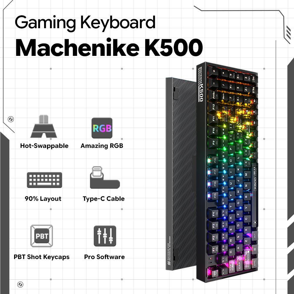 Machenike K500-B94 V2 유선 기계식 키 - Gaming Keyboard Hot Swappable 리뷰 및 가격