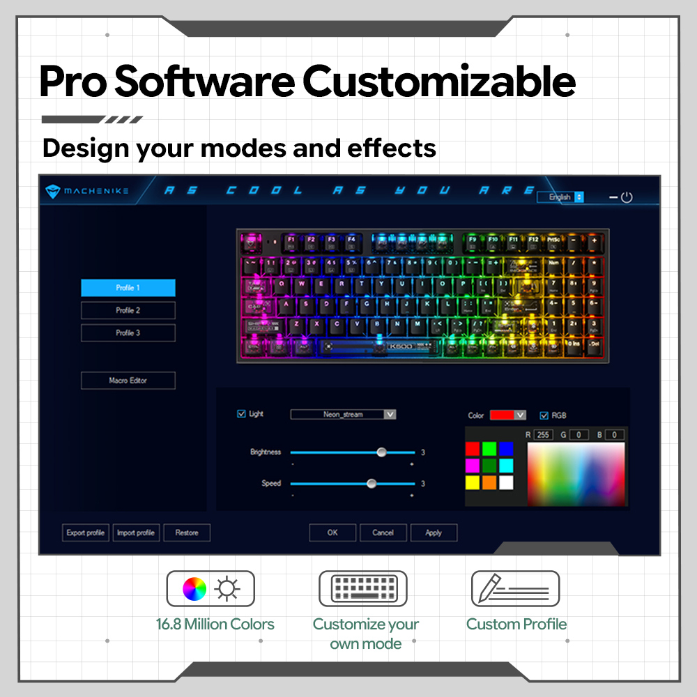Machenike K500-B94 V2 유선 기계식 키 - Gaming Keyboard Hot Swappable 리뷰 및 가격